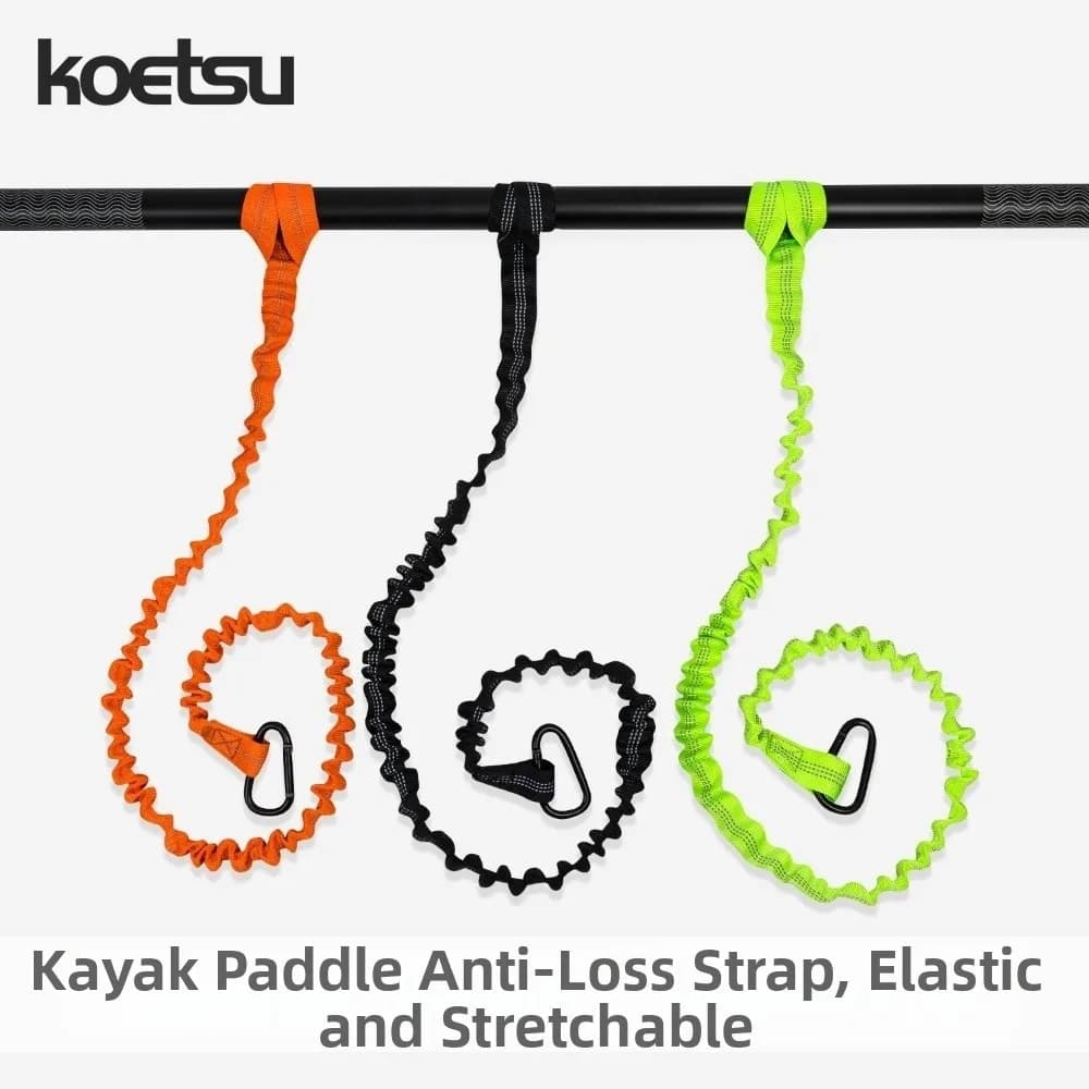 100cm Kayak Paddle Elastic Rope Anti Drop Multicolored Reflect Light Fixed Slurry Surfboard Traction Parts for Kayak Canoe