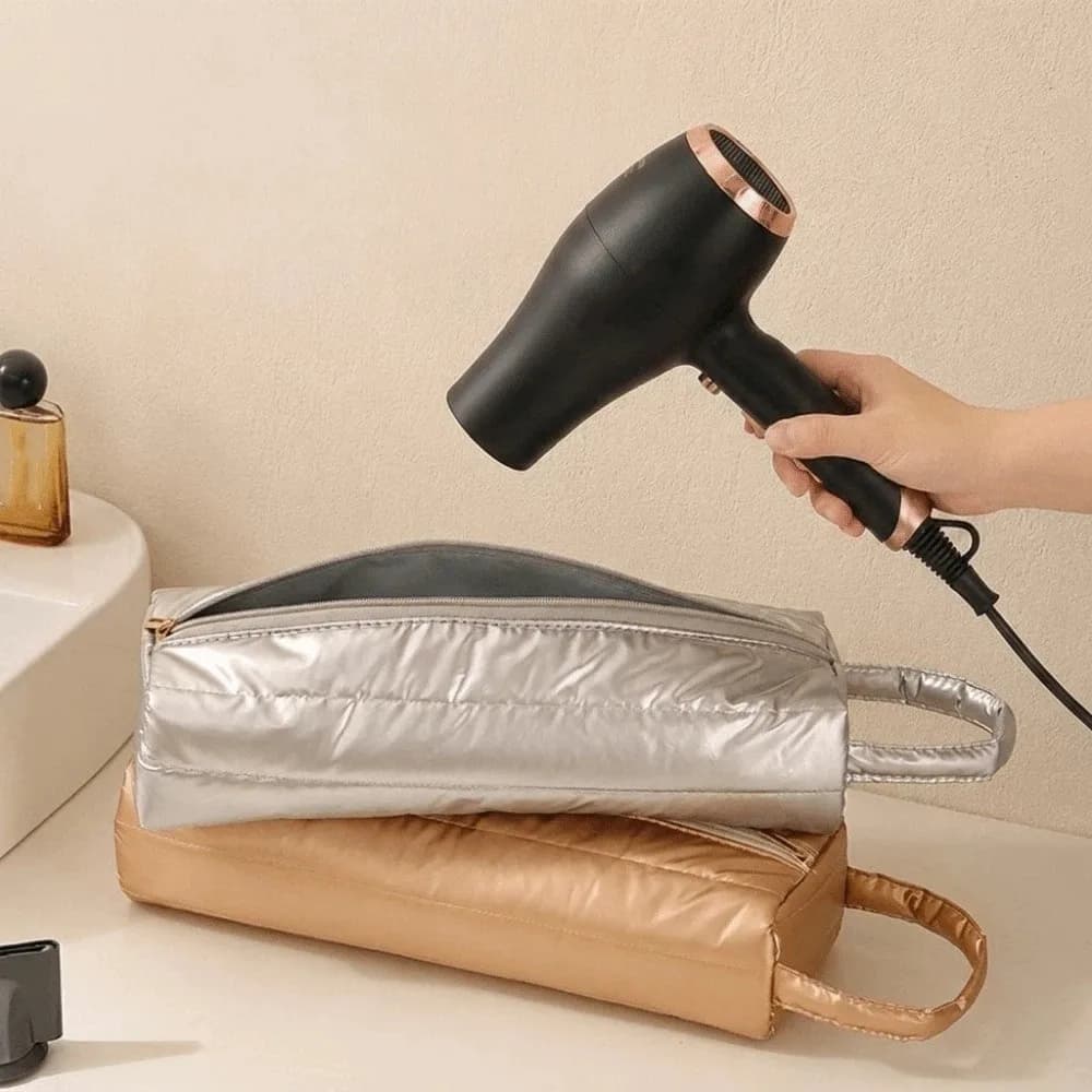 Oxford Inner Hair Dryer Storage Bag Soft Quilting Cotton Curler Storage Bag Dust-proof Large Capacity Curling Iron Carrying Case