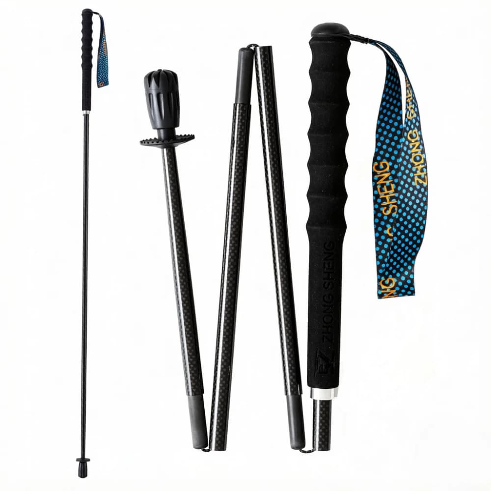 110/120/130CM Ultra Light Weight Trekking Poles Hiking Sticks Retractable Folding Carbon Fiber Walking Sticks For Camping