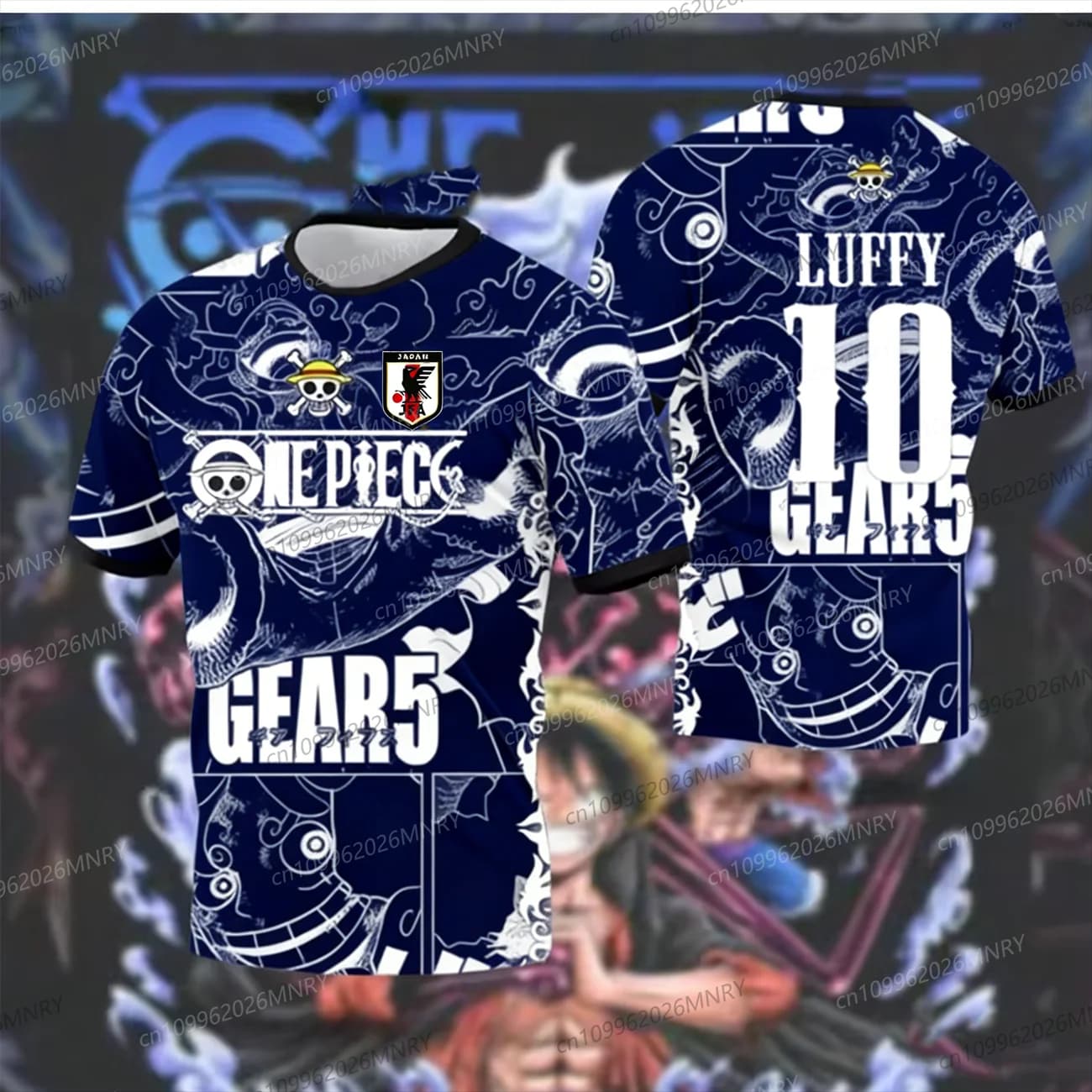 T-shirt a maniche corte da uomo One Piece Luffy 2026, top sportivo ad asciugatura rapida per bambini e donna