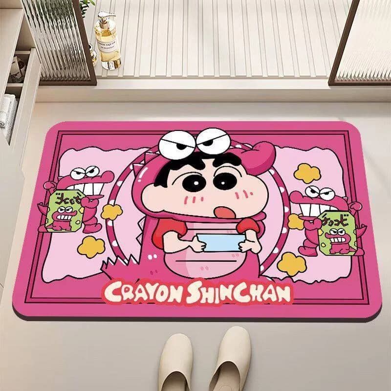 Deatomacea floor bath mat with character of Crayon Shin-Chan cartoons, super absorbent, anti-slip, bathroom, toilet, entrance, domestic use