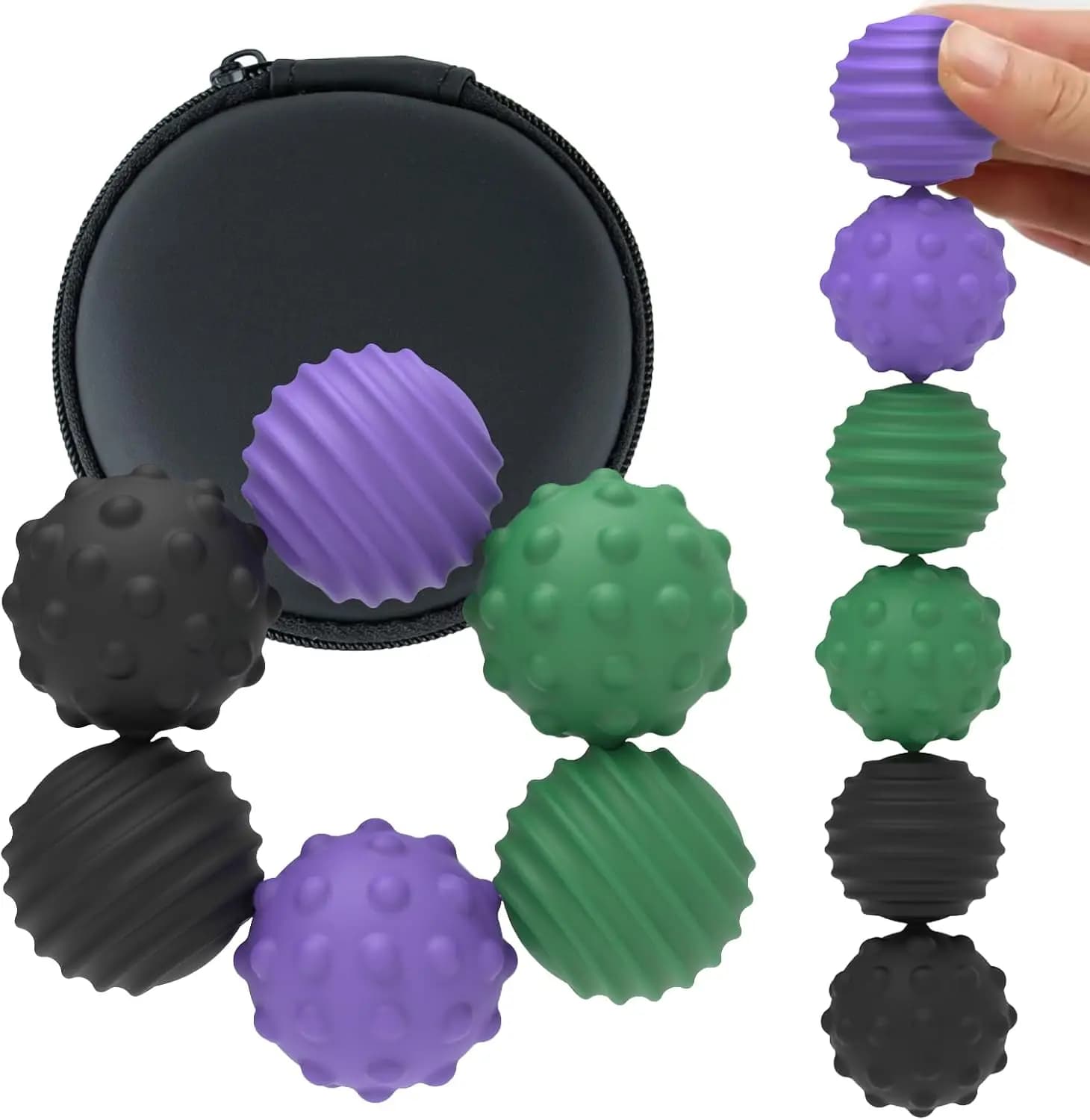 Palline sensoriali magnetiche in silicone per bambini Giocattolo agitarsi Palline per preoccupazioni Autismo Calmante Agitarsi Giocattolo Adulti Ansia Sollievo dallo stress Giocattolo sensoriale