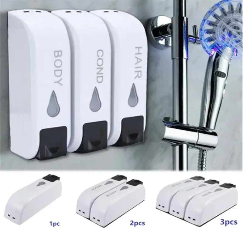 Doccia a parete Bagno Shampoo Dispenser Bottiglia di sapone liquido Contenitore Accessori per il bagno 1/2/3 pezzi