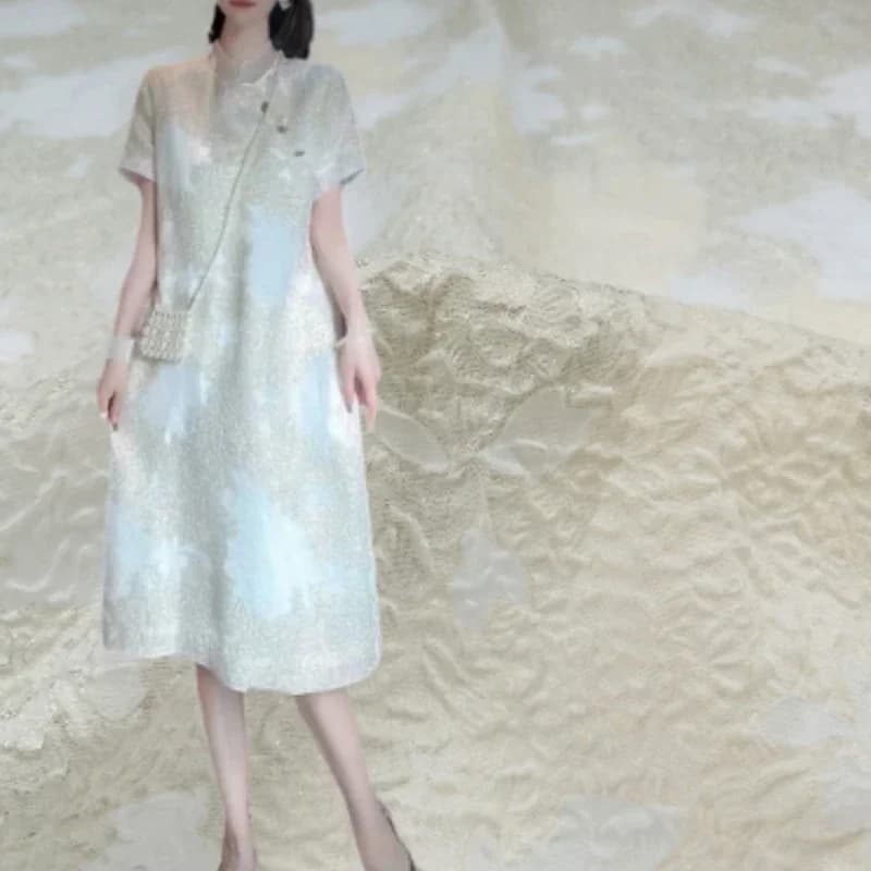 Brand Fashion Design Jacquard Organza Fabric Spring Summer Dress Clothing Wholesale for Sewing by the Meter Diy Material
