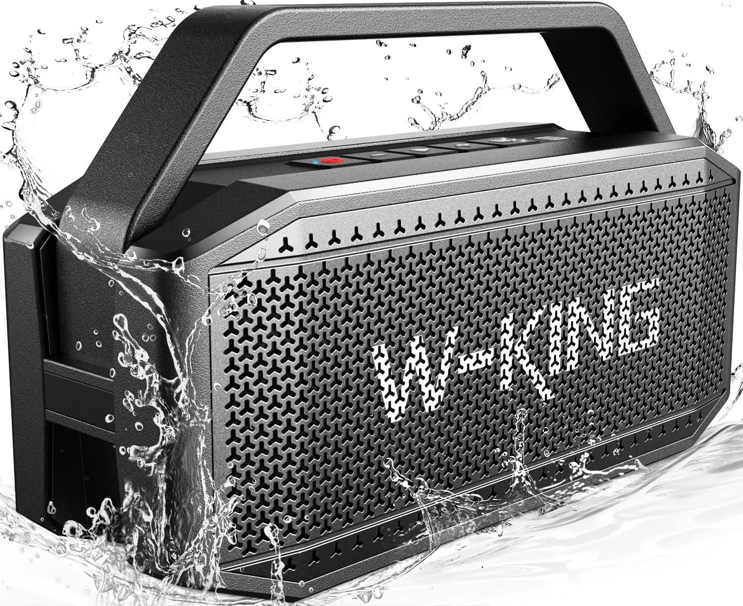 100W Waterproof Bluetooth Speaker with Low Backgrounds, 40 Reproduction Hours, Boombox IPX6 for Outer and Party