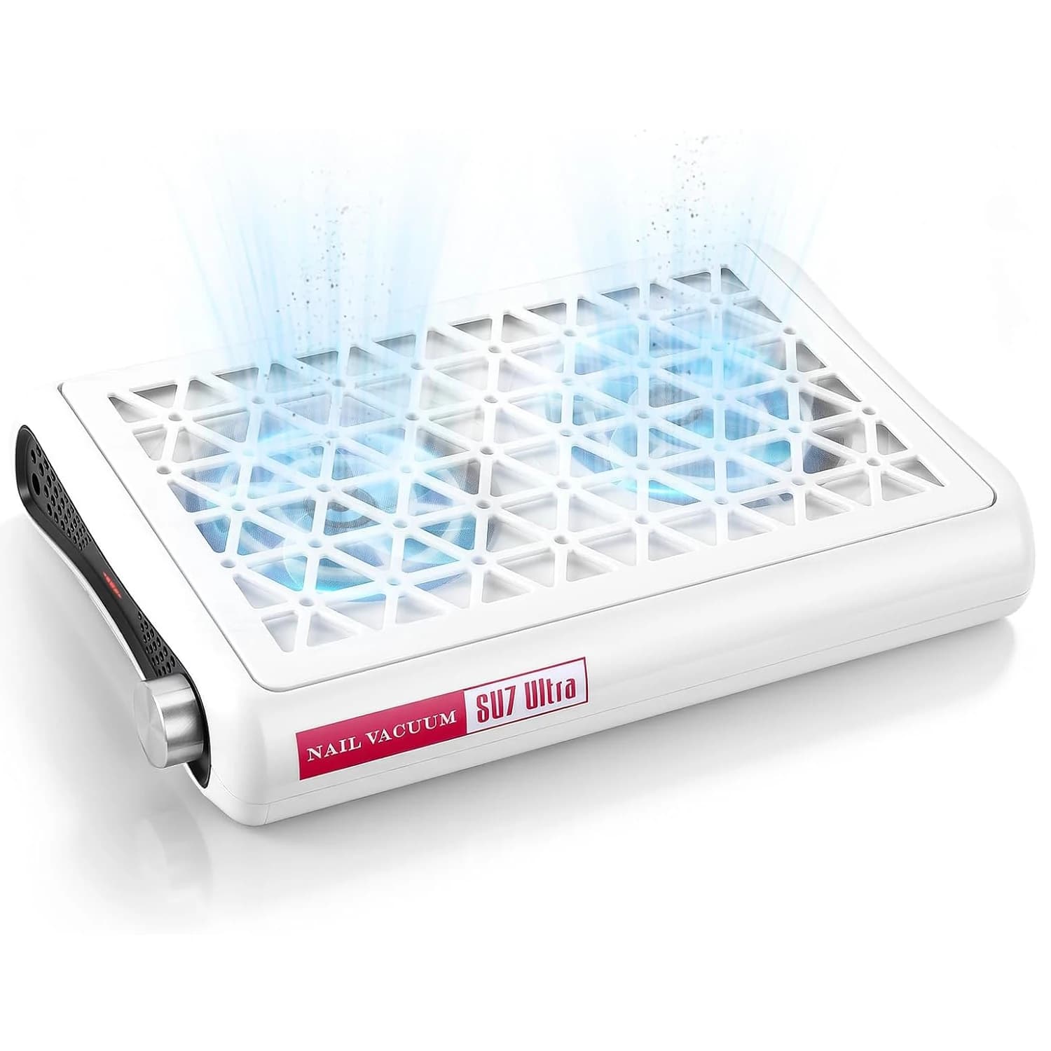 Aspiratore Elettrico per Polvere di Unghie 1600Pa con Doppia Ventola Turbo 6000rpm Regolabile, Collettore di Polvere per Manicure per Uso in Salone