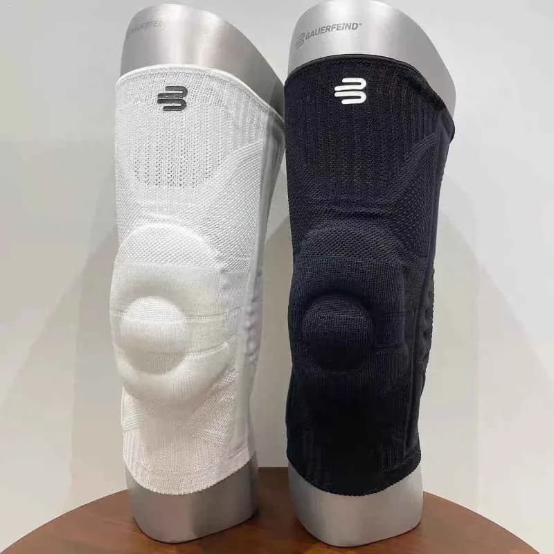 Supporto Professionale per Ginocchio Sportivo con Cuscinetto in Silicone Antiscivolo, Ginocchiera a Compressione per Basket e Corsa, Protezione per il Ginocchio