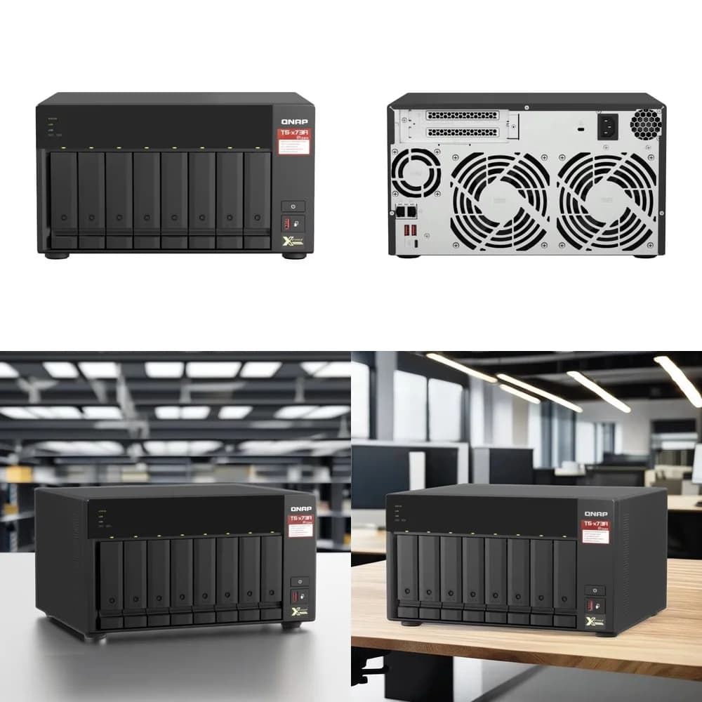 Qnap TS-873A-8G per QNAP TS-873A, Server NAS a 8 Bay con 8GB di RAM, Interfaccia USB 3.2, Storage di Rete per Casa e Ufficio