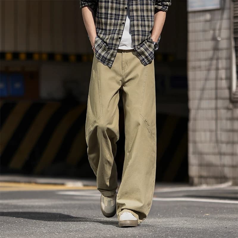 Jeans da Uomo per Sport all'Aperto, Moda Casual, Pantaloni a Gamba Dritta Morbidi e Traspiranti per Tutte le Stagioni