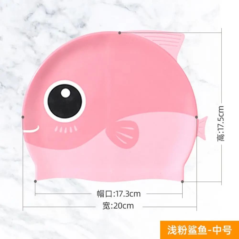 Shark Model Whale Protect Long Hair Ear for Diving Pattern Cartoon Swim Hat Elastic Hat Pool Hat