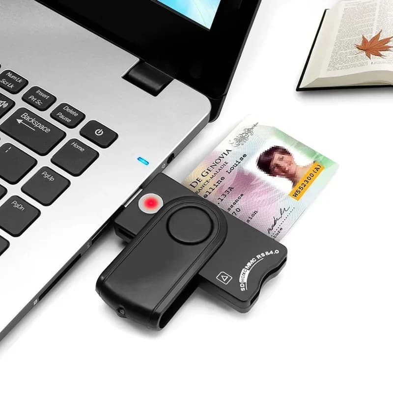 Lettore di smart card USB 3.0 per memoria micro SD SD/TF, lettore di schede SIM, ID, scheda bancaria, adattatore connettore clonatore sim