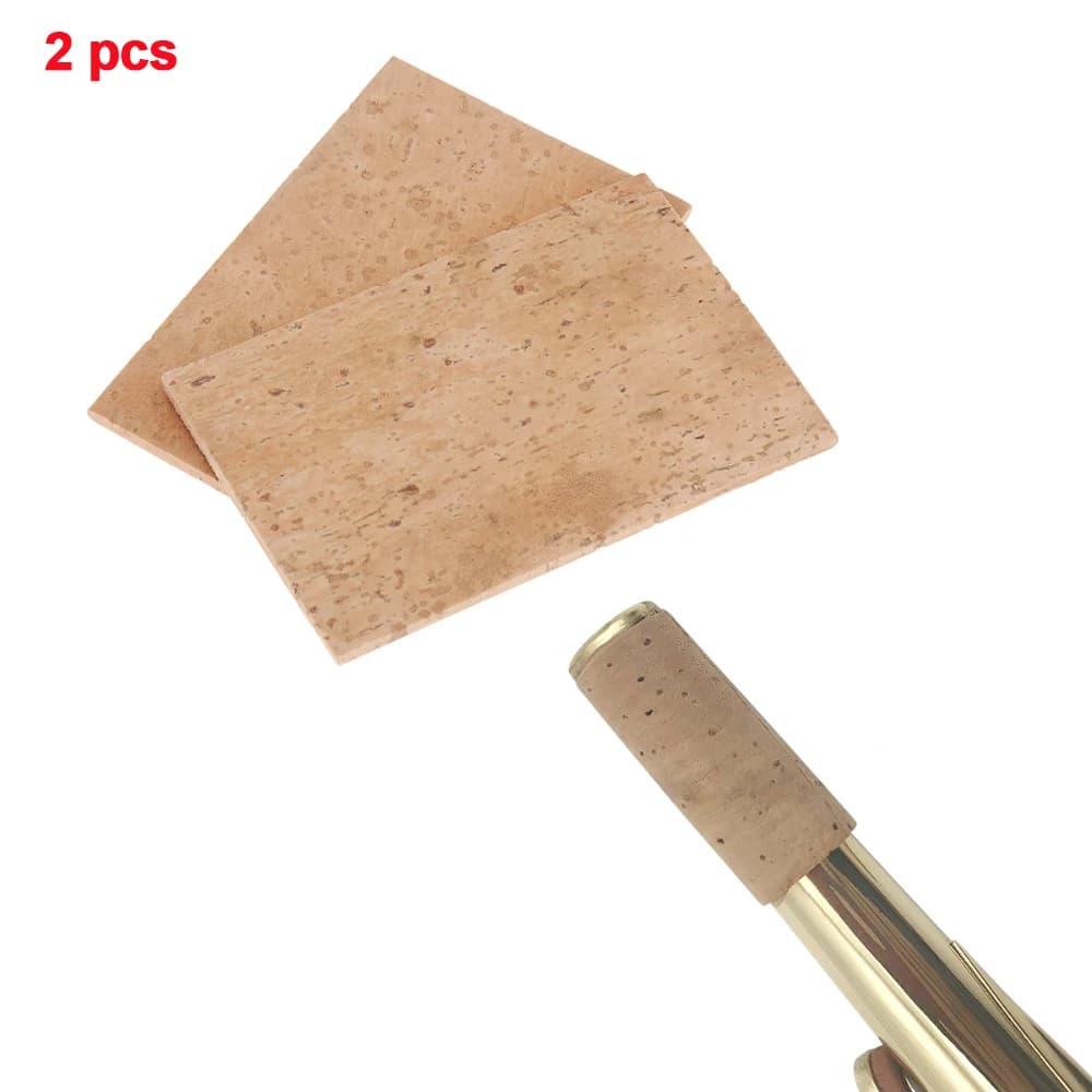 2pcs Saxophone Cork Natural Clarinet Neck Cork Sheet Saxophone Soprano / Tenor / Alto Neck Cork