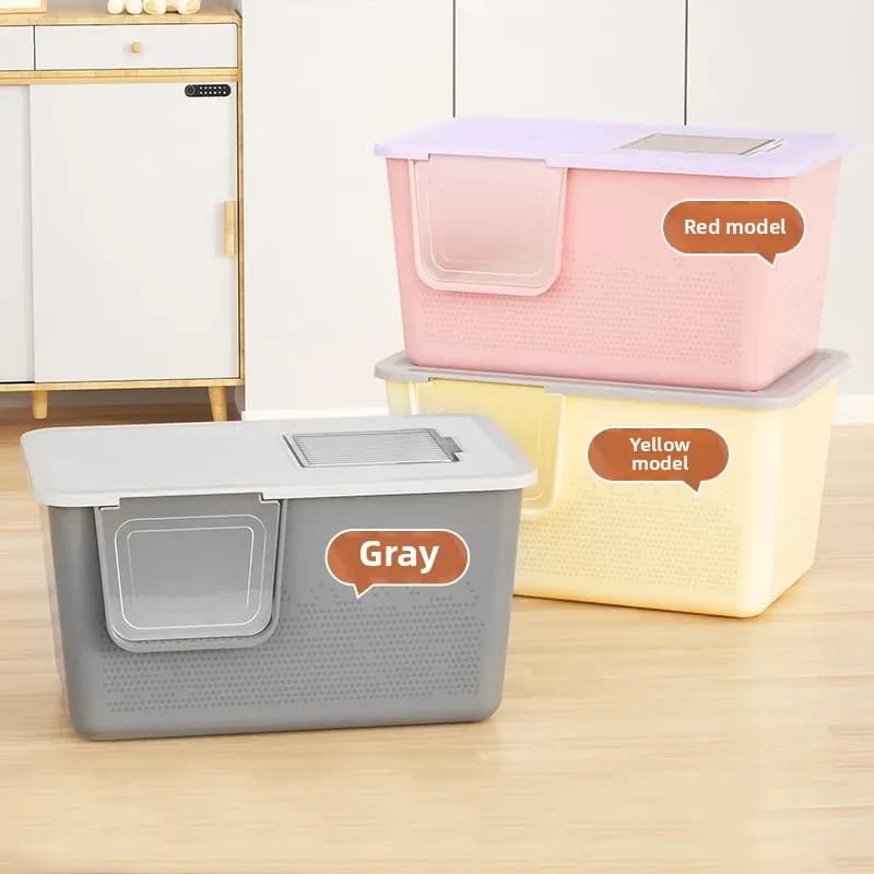 Cat Litter Box Fully Enclosed Oversized Splash-proof Pet Toilet Semi-enclosed Integrated Cat Litter Box Pet Supplies