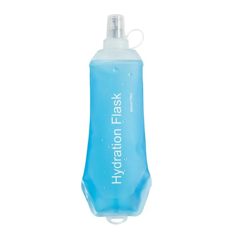 Happy Too. Borraccia morbida da 500 ml, bottiglia d'acqua pieghevole in TPU per zaino idrico, borraccia pieghevole per escursionismo, ciclismo, arrampicata