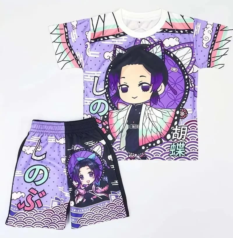 2026 Demon Slayer Multiple Characters, Children's and Adults' 3D Printed Pajamas and Loungewear, Family Outing T-shirts, Shorts