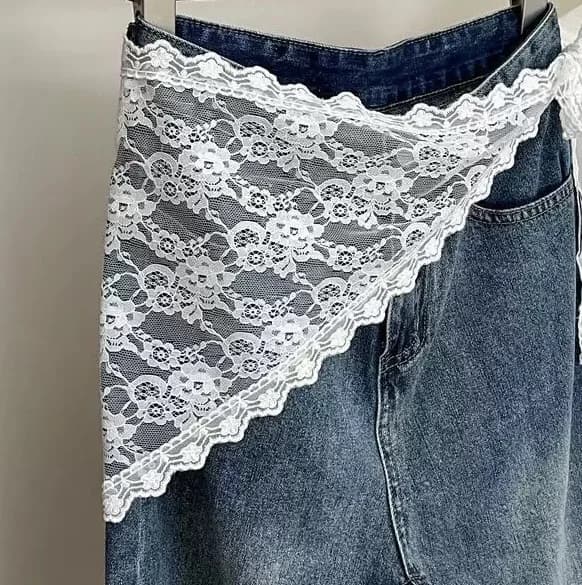 Sciarpa Triangolare Sweet Summer 2026 in Pizzo Jacquard Pesante a Rete, Doppio Uso: Fascia per Capelli, Sciarpa da Vita, Gonna Corta, Accessorio per Capelli