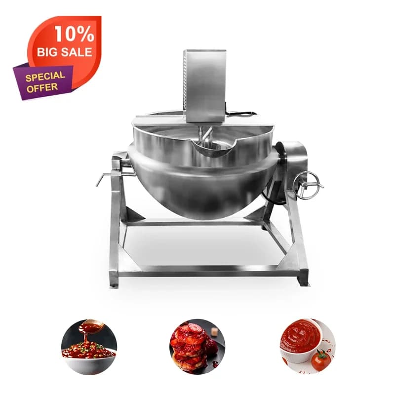 100L-1000L Automatic Industrial Kettle With Swinger Coated Kettle