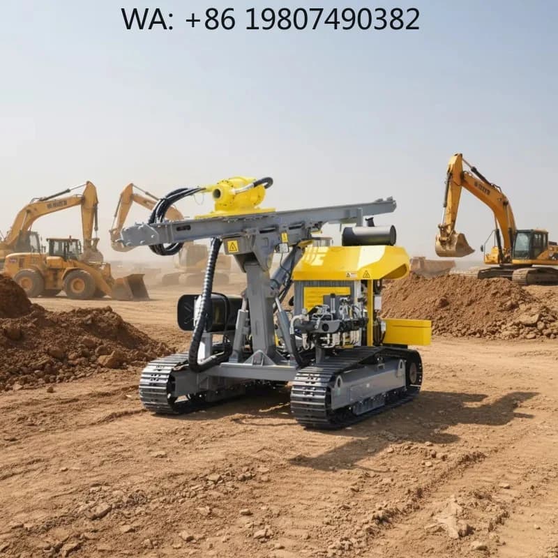 Hydraulic Mining PV Drilling Rig With DTH Drill Bit For Spiral Pile Mine Foundation Construction