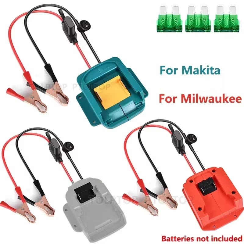 Cavi jumper per Makita/Milwaukee/Dewalt 18V 20V Batteria agli ioni di litio Car Jump Starter Cavi booster automobilistici con interruttore a fusibile