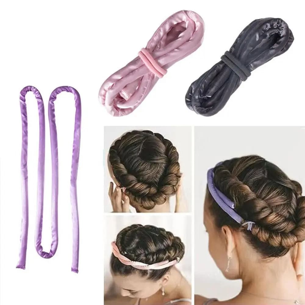 Bigodini per capelli in morbida seta nuovi strumenti per lo Styling dei capelli senza calore riccioli cravatte morbide senza calore rulli per capelli pigri