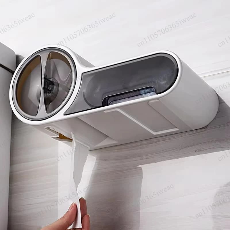 Waterproof Paper Storage Box Phone Holder Bathroom Toilet Paper Tissue Box Creative