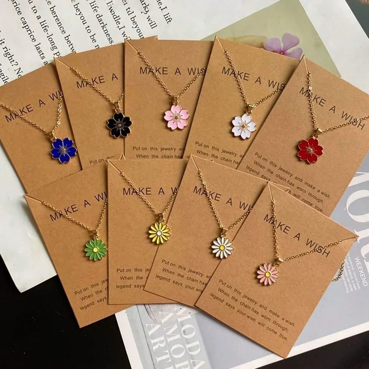 Single-layer Enamel Craft Sakura Pendant Necklace for Women, Minimalist Floral Accessory with Versatile Personalized Style