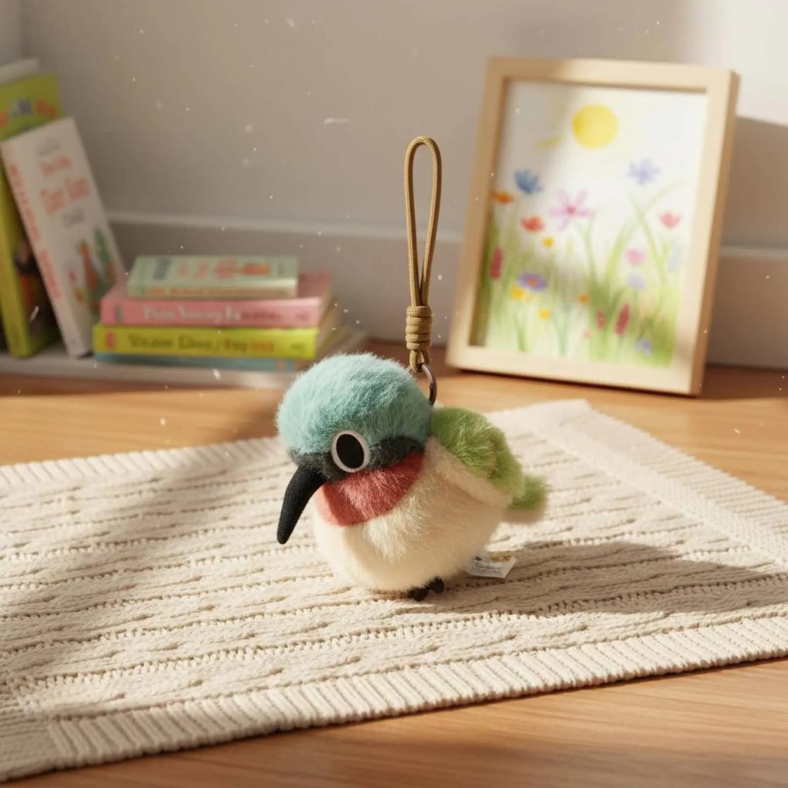 Peluche a forma di passero solare, cuscino morbido e carino, creatura avvincente rotonda, morbido e soffice, per ragazze, decorazione per la camera da letto