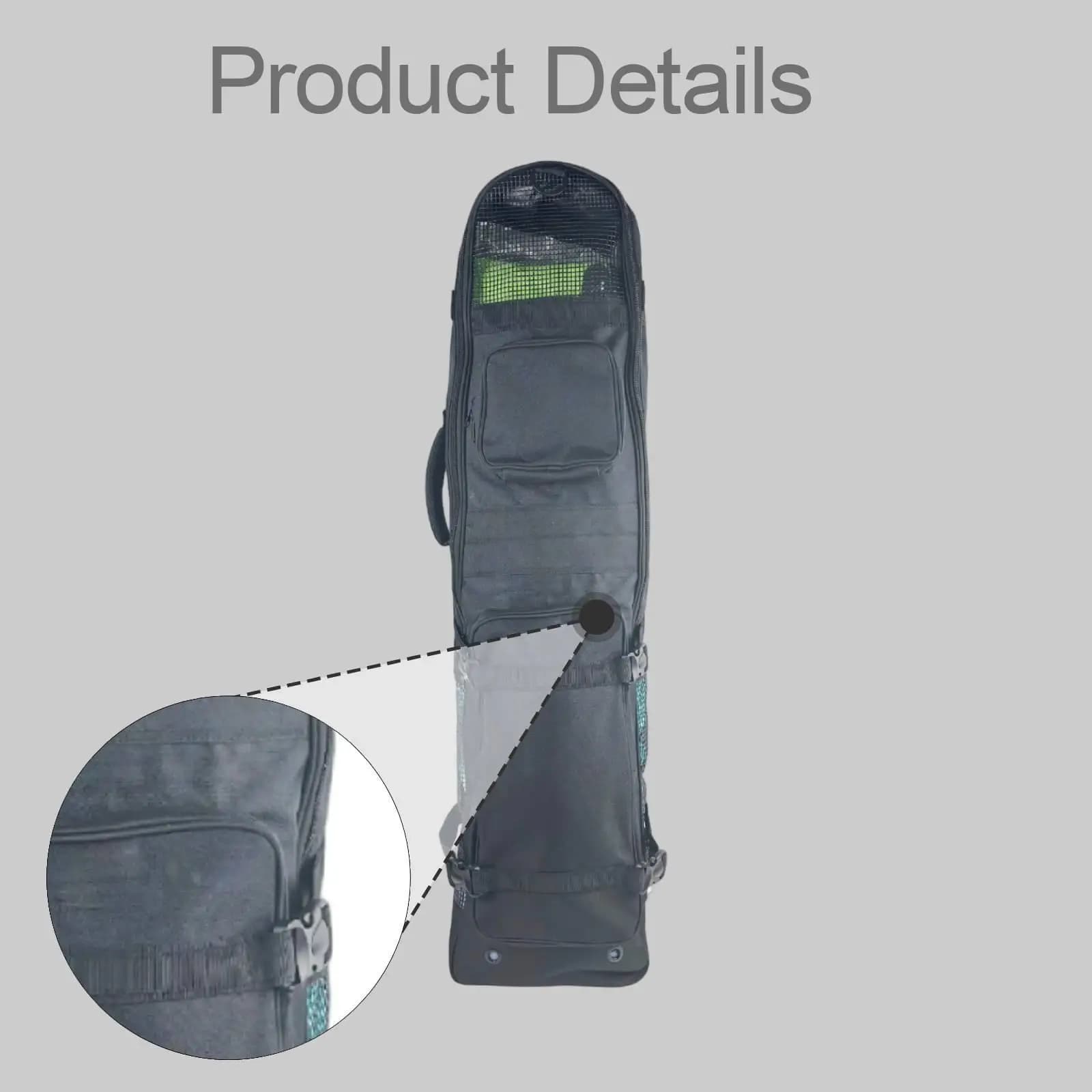 Snorkeling Gear Carrier Organizer Waterproof Fin Case Bag Nylon Mesh Breathable Scuba Diving Storage for Shore and Boat
