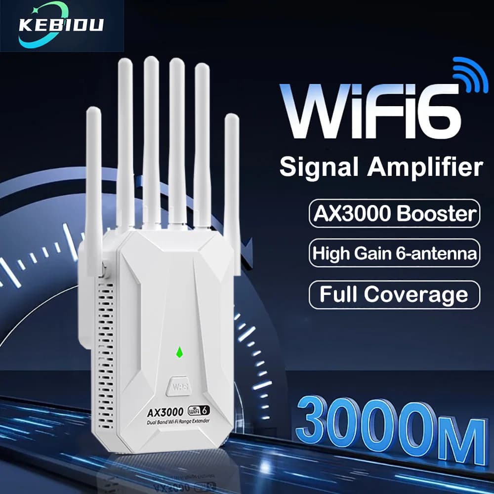3000Mbps WiFi 6 Ripetitore Amplificatore WiFi Espansore di rete Router Power Extender Booster 2.4G 5G 6 Antenna per Router Home Office
