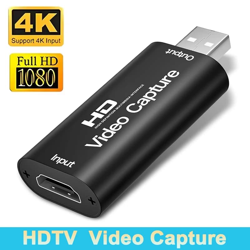 Scheda di acquisizione video in metallo 4K compatibile HDMI USB 2.0 Grabber video per PS4 Gioco DVD Videocamera Registrazione video Streaming live