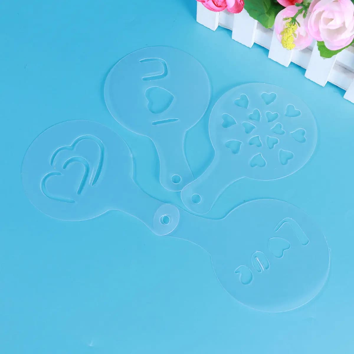 8Pcs Cake Spray Mold Plastic Fondant Molds Creative Non-Toxic Non-Stick Baking Mold for DIY Cake Chocolate Candy Jelly Ice