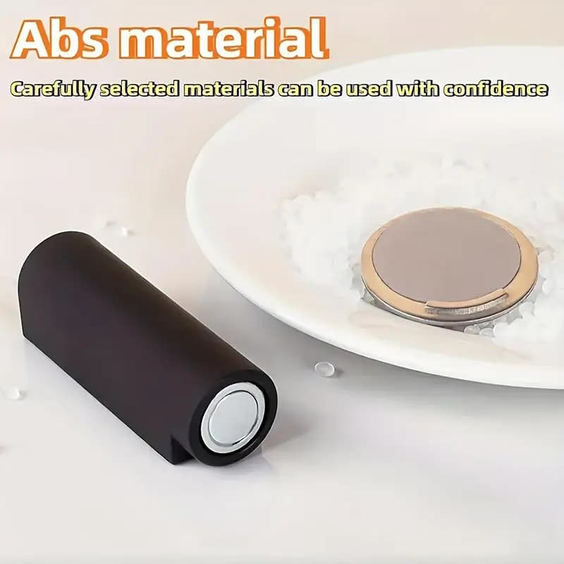 Magnetic Door Stopper Stainless Steel Heavy Duty Door Stop Black Nail-free Door Suction Door Holder Door Hardware