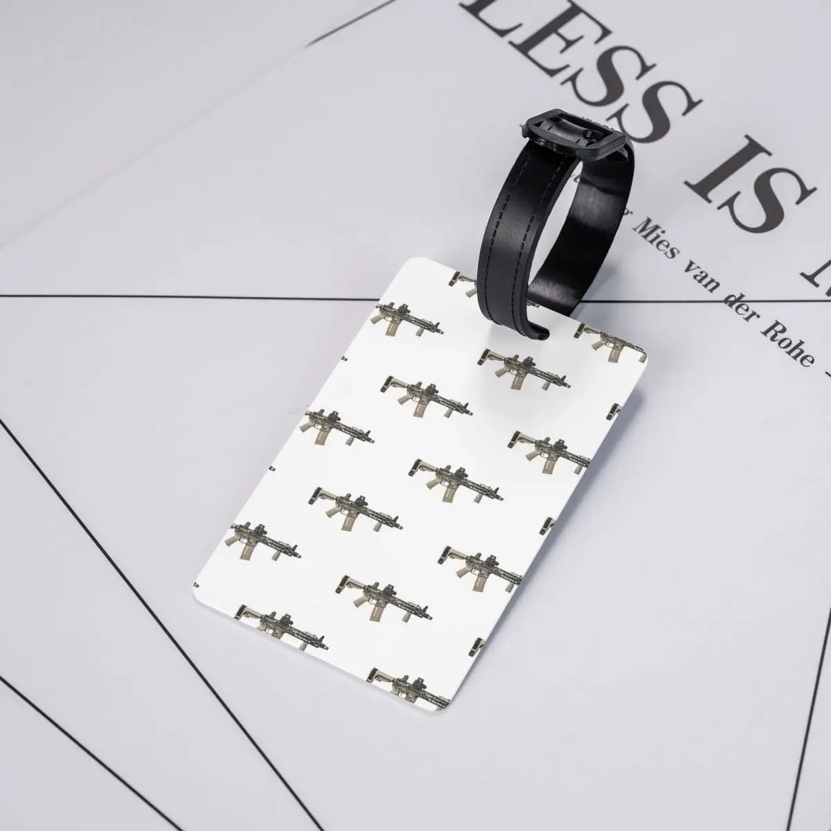 Etichette per Bagagli AR-15 Mimetico Tan - Accessori per Valigie, Targhette da Viaggio, Porta Etichette con Spazio per Nome e Indirizzo
