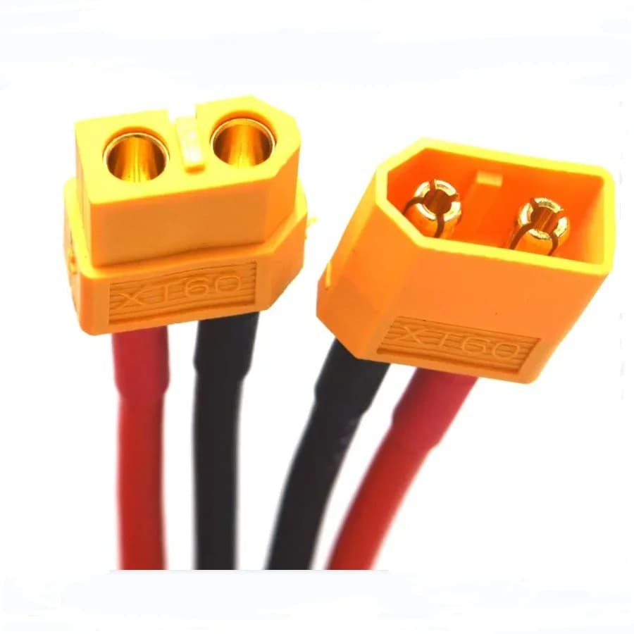 Connettore XT60 Maschio e Femmina con Cavo in Silicone da 10cm 14AWG per Aeromobili Telecomandati, Quadricotteri, Batterie Fat, ESC, Droni FPV