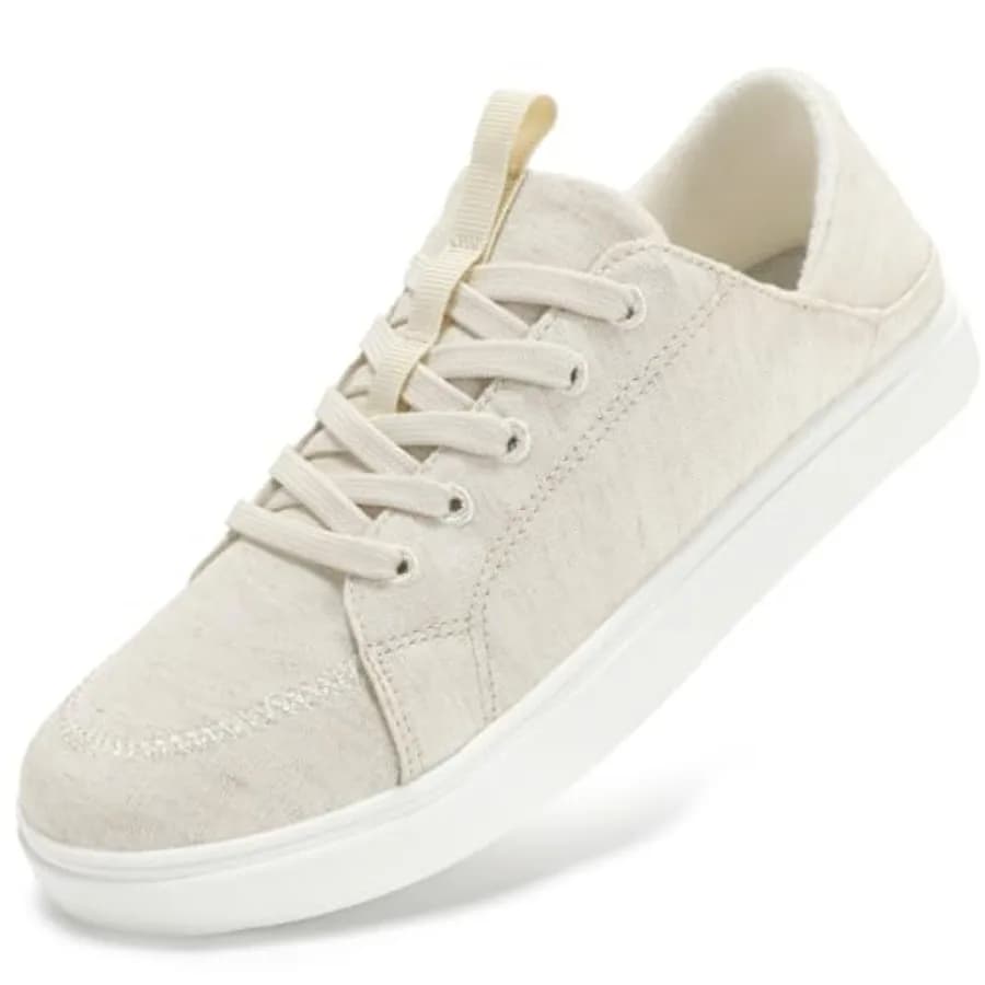 STQ Sneakers ortopediche casual da donna con lacci, supporto per l'arco plantare, scarpe da tennis con tacco pieghevole, leggere e comode per il lavoro