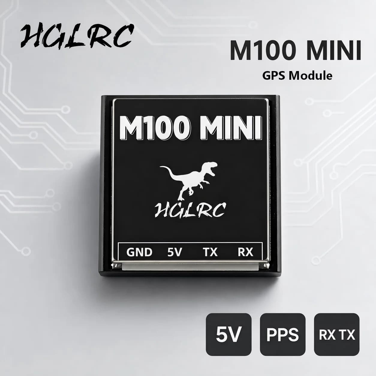 HGLRC M100 Mini GPS Module M10 Chip 10Hz UBLOX 72CH Ceramic Antenna For 2-7 Inch FPV Racing Long Range RC Drone DIY Parts Kit