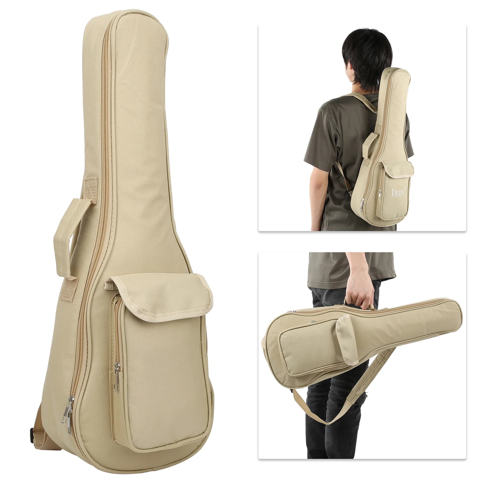 Custodia per ukulele Custodia per parti di chitarra Accessori per strumenti musicali Beige 24 pollici IN‐25