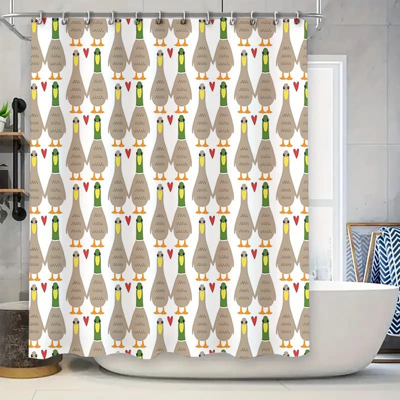 Tenda da doccia per bagno, impermeabile, vintage, con motivo floreale, in tessuto, per la casa