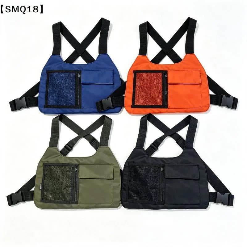 Hip-hop Streetwear Unisex Chest Rig Bag High Quality Nylon Chest Bags Multi-function Vest Backpack【SMQ】