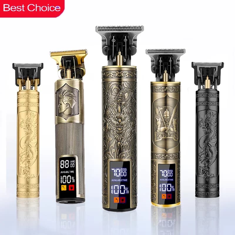 New！T9 Professional Hair Trimmer/Accessories | Portable Electric USB 0mm Bald Fade Cutting Machine for Men Home Haircut