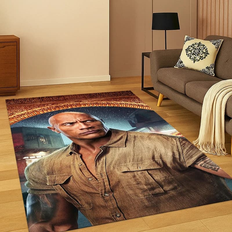 Tappeto The Rock Dwayne Johnson per camera da letto, soggiorno, divano, sala giochi, zerbino, decorazioni per la casa, tappeto per area giochi per bambini, antiscivolo, regalo
