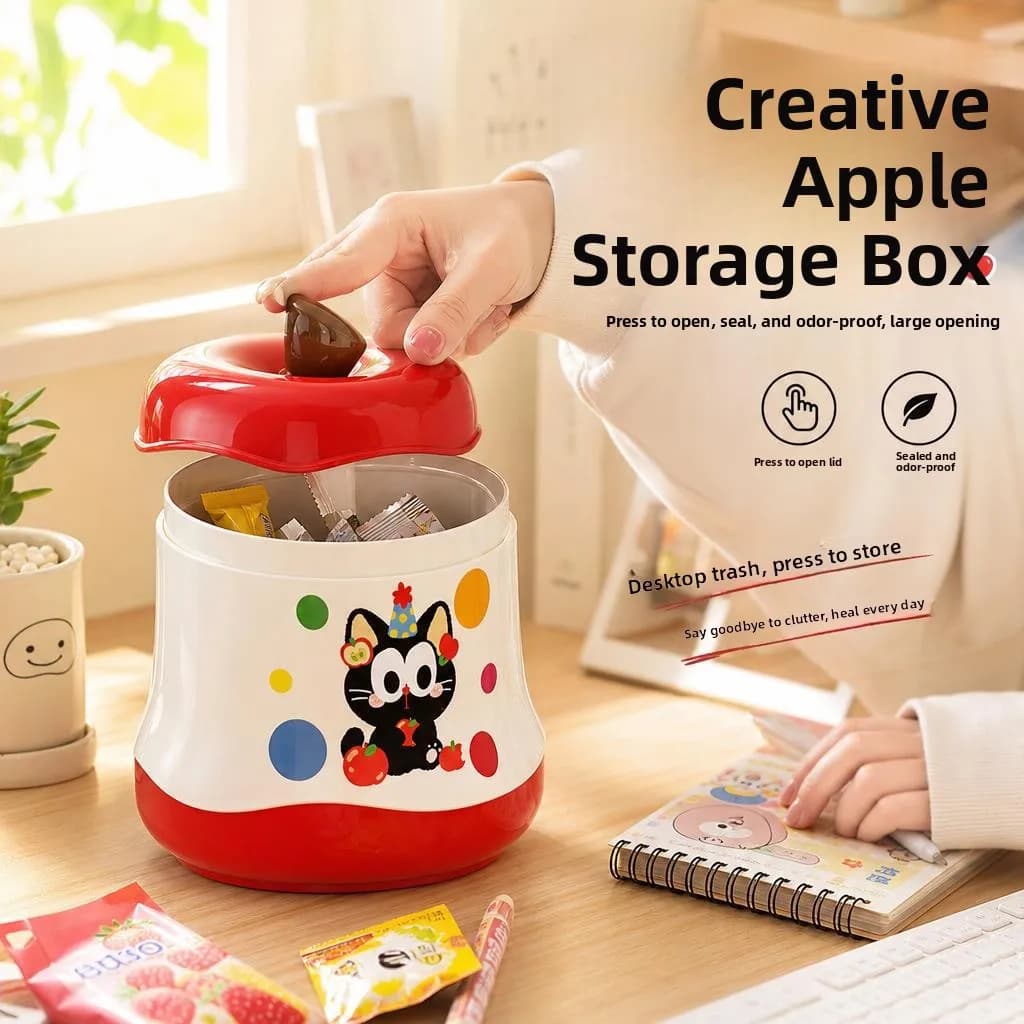 Shaped Storage Box Cover Lid Desktop Waste Paper Basket Organizer Creative Home Decorations Jewelry Storage Case