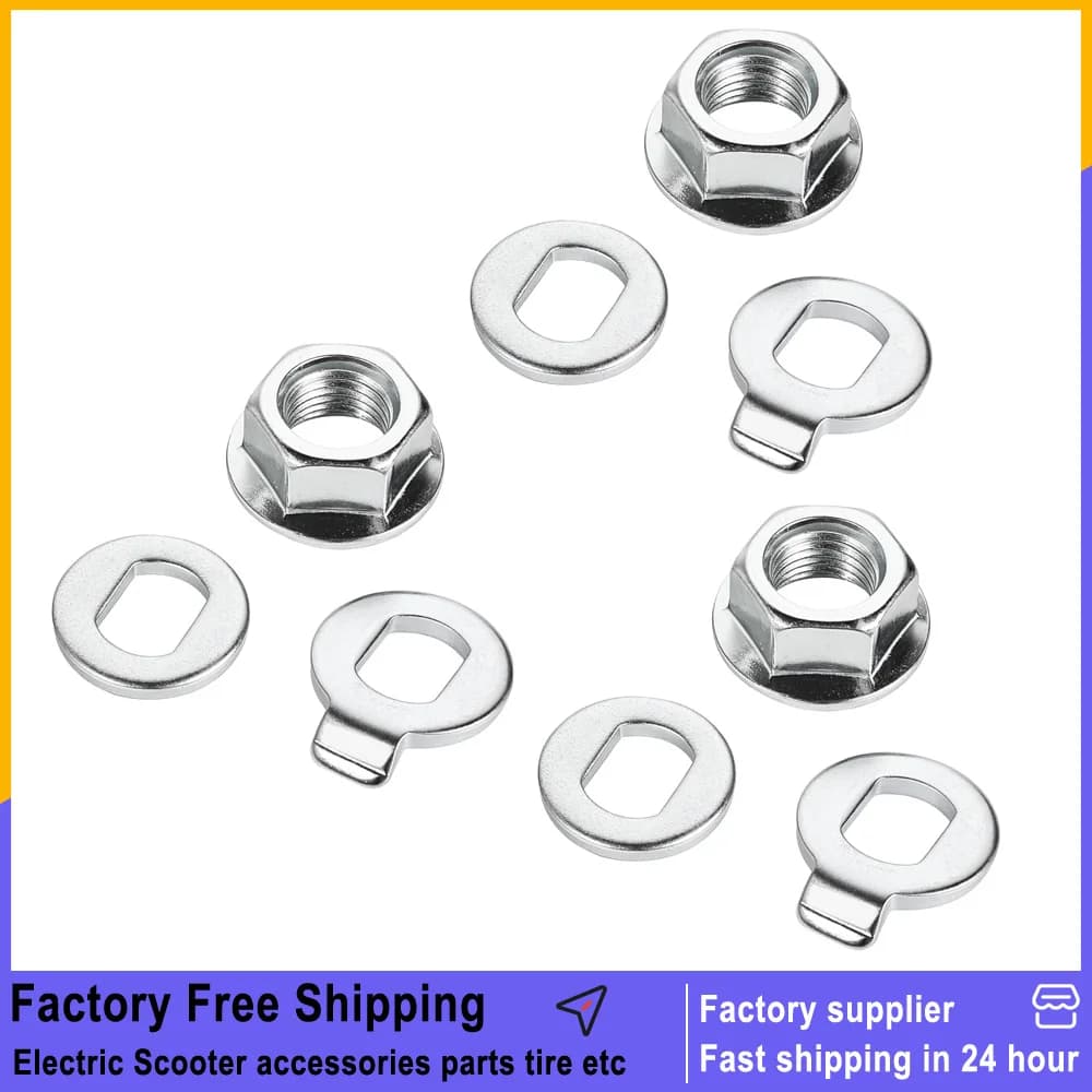 Electric Scooter Motor Wheel Lock Screws Part For Kukirin A1 Engine Wheel Shaft Lock Nut/ Lock Washer Replacement Parts