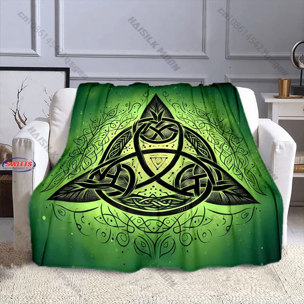 Coperta spirituale con motivo celtico, diverse misure, per cameretta bambini e adulti, soggiorno, divano, decorazione, regalo raffinato