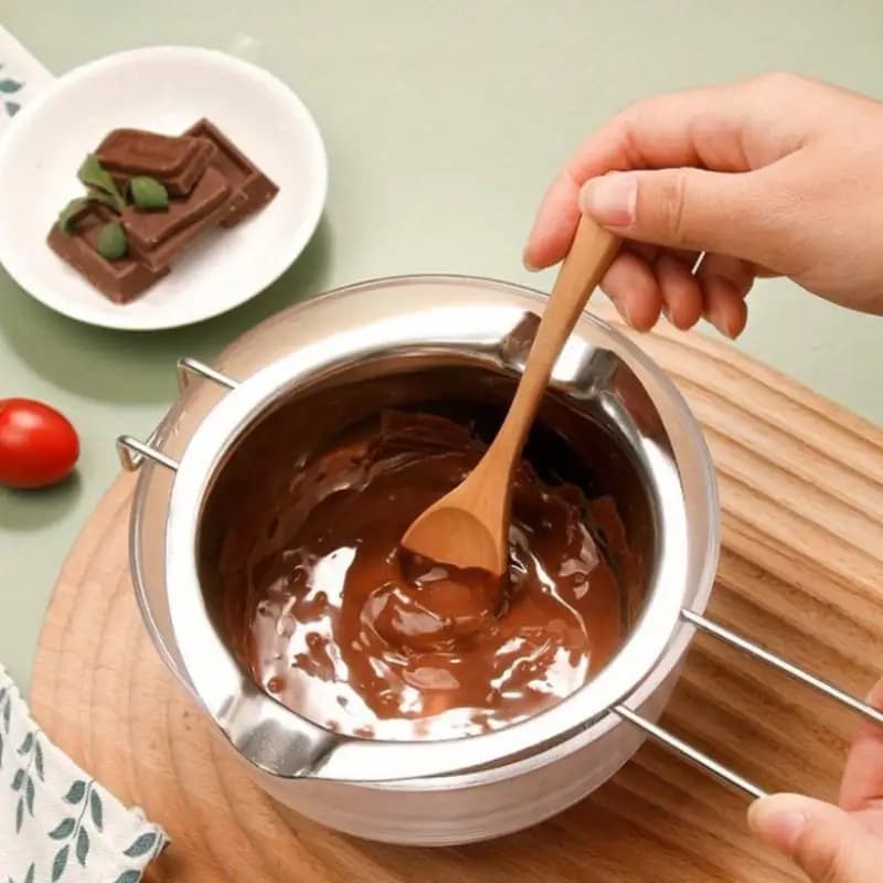 Caldaia per fusione di cera per candele in acciaio inossidabile con manico resistente al calore per la fusione di caramelle al cioccolato e forniture per la produzione di candele
