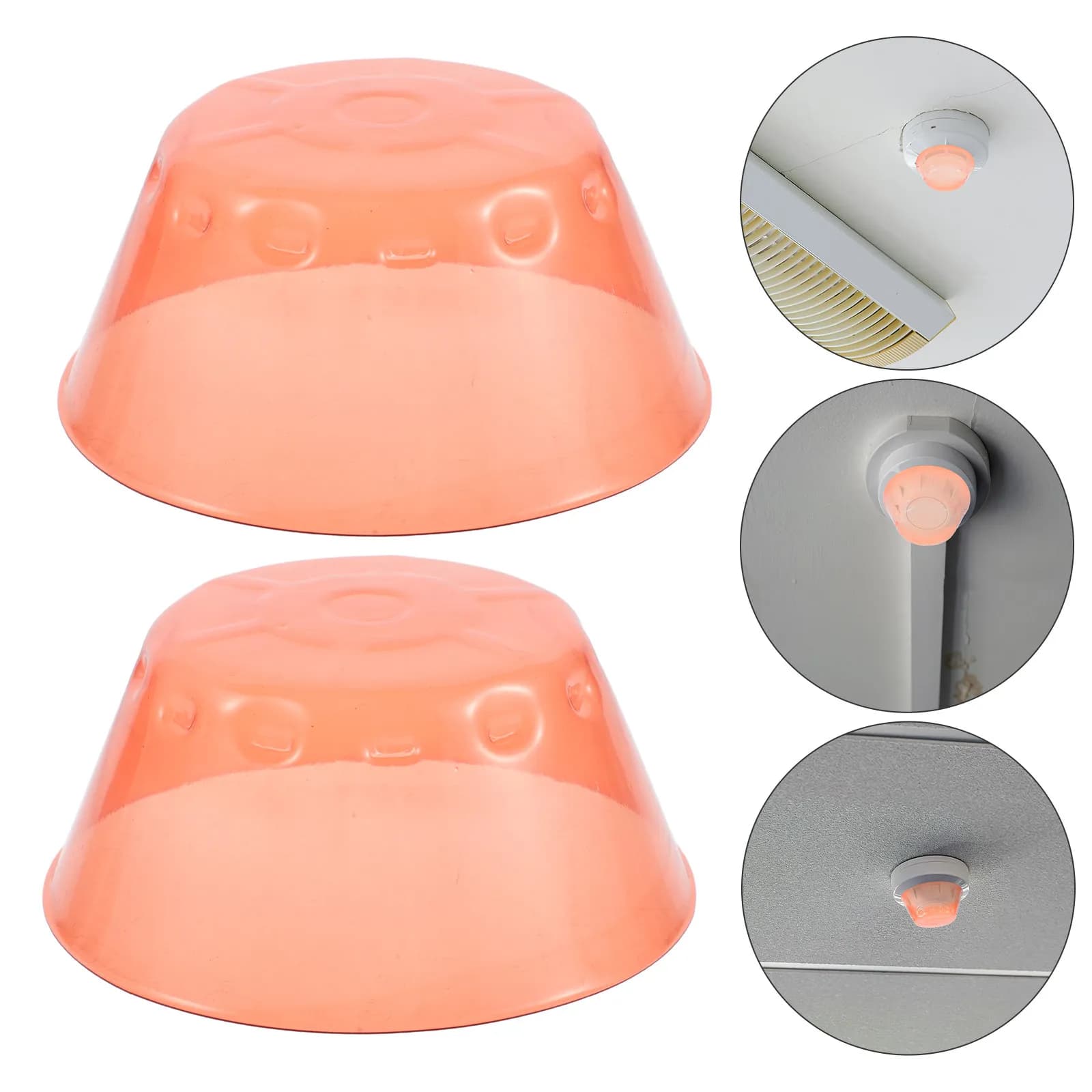 4Pcs Smoke Detectors Protection Cover Cap Shield Reusable Plastic Head Guard for Kitchen Home Cook Bake Safety Maintenance Alarm