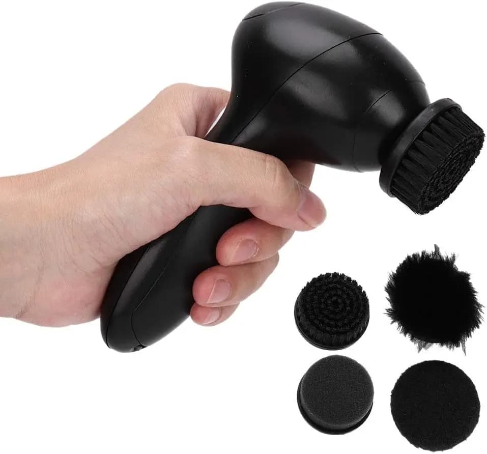Kit Elettrico per Lucidatura Scarpe, Spazzola Elettrica Portatile per Pulizia Scarpe, Pulitore Wireless Portatile con Testina Sostituibile per Pelle