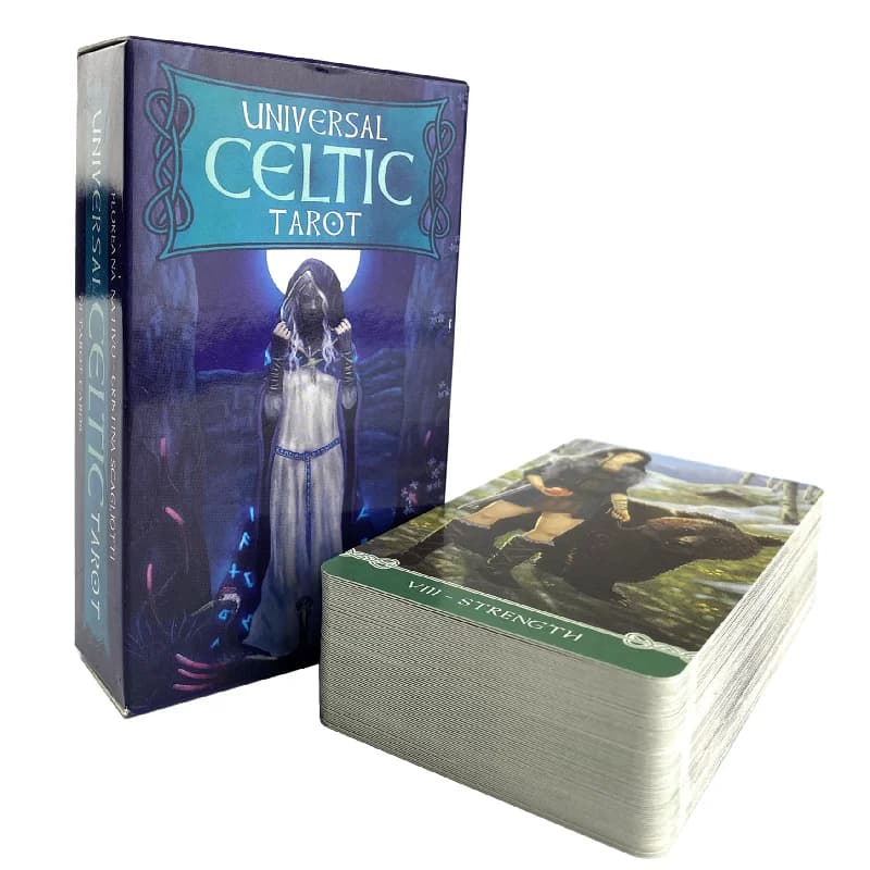 Nuovo mazzo di tarocchi Carte oracoli Divinazione misteriosa Carte di tarocchi celtici universali per donne Carte per ragazze G
