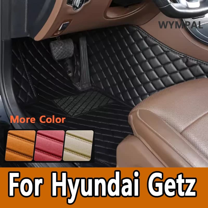 Luxury Car Mats for Hyundai Getz Prime Click Inokom TB 2002 ~ 2011 Carpets Protective Mats Leather Car Mats