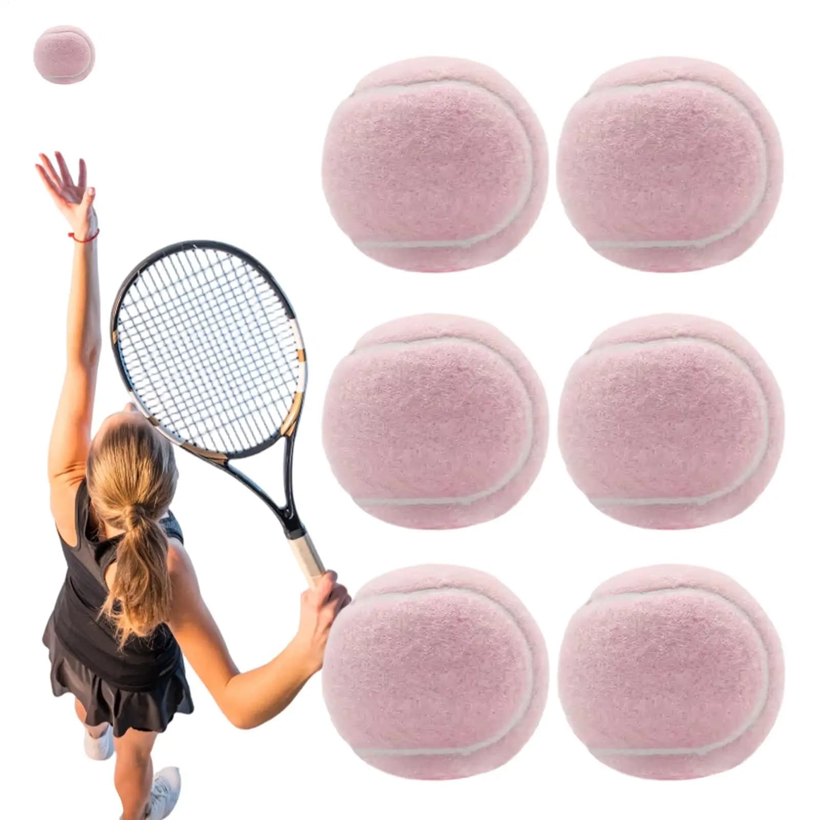Palline da tennis da 6 pezzi, palline da allenamento per gli appassionati di giocatori, palline a pressione standard per tornei scolastici di club